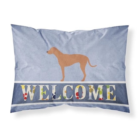 Carolines Treasures BB8277PILLOWCASE Rhodesian Ridgeback Welcome Fabric Standard Pillowcase BB8277PILLOWCASE